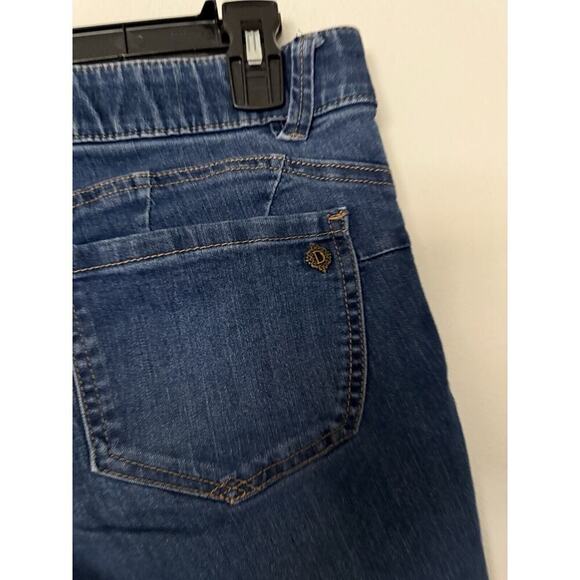Democracy AB Solution Jeans Womens Size 8 Elastic Waist Denim Blue Straight Crop - Picture 5 of 11